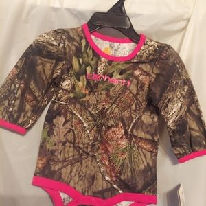 Carhartt camo with pink onesie